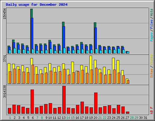 Daily usage for December 2024