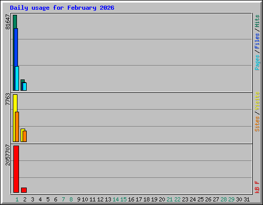 Daily usage for February 2026
