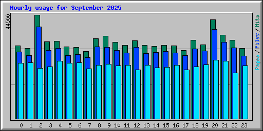 Hourly usage for September 2025