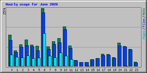 Hourly usage for June 2026