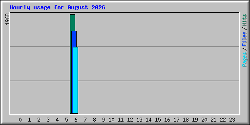 Hourly usage for August 2026