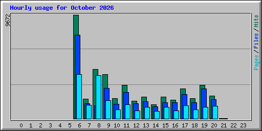 Hourly usage for October 2026