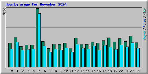 Hourly usage for November 2024