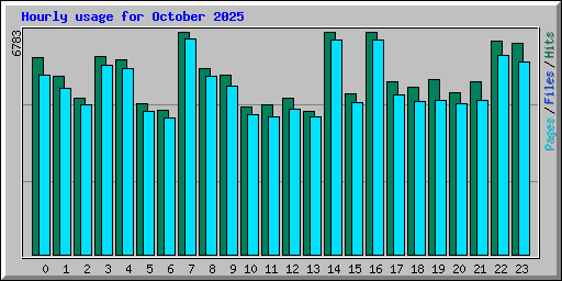 Hourly usage for October 2025