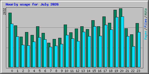 Hourly usage for July 2026