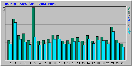 Hourly usage for August 2026